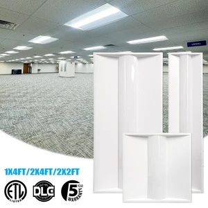 2x2 LED Troffer Light 40W/35W/30W/25W/20W Low Profile LED Drop in Ceiling Light for Dropped Ceiling with Curved Ribbed Diffuser