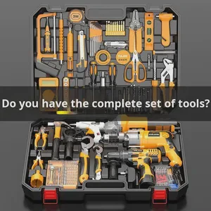 Multifunctional Electric Drill Toolbox Set for Home Use Woodworking Electrician Hardware Daily Maintenance Combination Tools