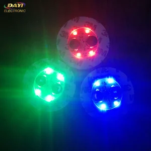 LED Coaster Flashing Light Bulb Bottle Cup Mat Bar Glowing in Dark Christmas Multi-Color Battery Operated