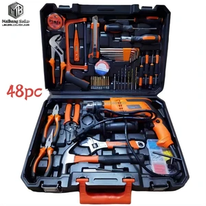 48pcs Electric Power Carpenter Tools Set Car Spanner Insulated Tools Box Set Mechanics Electrical Tools for Electrician Full Set