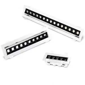 Deep Anti-Glare Aluminum 30 W Grille Lamp Office Recessed COB Light LED COB Downlight Adjust Down Lights Design
