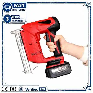 Industrial Framing Nail Gun Cordless Electric High Efficiency DIY Concrete Nailer with 2.0AH Battery for Building Projects