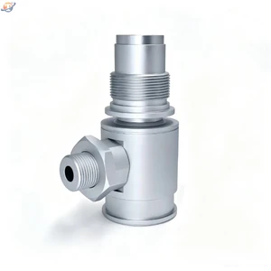 CNC Machined Rotary Union Swivel Joint Aluminum Alloy Hydraulic Pneumatic Connector OEM Custom Thread Size Fast Delivery