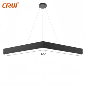 Nordic Style Arrow Aluminum Hanging Light 4000K/6000K/3000K 110V/220V Supermarket LED Pendant Light for Office Dimmable High CRI