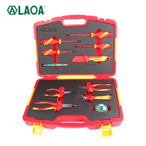 Laoa New Energy Car Maintenance Insulation Electrician Tools Set Hand Operated Hard Case OEM Voltage 1000V