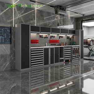 RW New Design Garage Storage Cabinet Heavy Duty Workbench Metal Tool Cabinet Tool Trolley With Tool