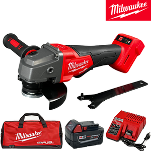 Flash Sale Milwaukee M18 FUEL Power Angle Grinder Set 125mm with Battery Charger Hardware Tool Outdoor Working Brushless Grinder