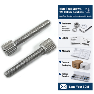 Stainless Steel Knurled Thumb Screw Kit With Full Thread Hand Tighten Long Bolt With Custom Kitting Service