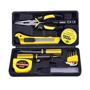 Insulated Hand Mini Carbon Steel Tool Set 13Pcs Electrician Kit Screwdriver Pliers Tape OEM Hard Case Safety Home DIY Powerlift