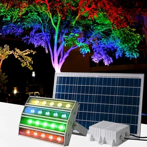 Outdoor Waterproof Solar LED Floodlight Villa Garden Lawn Terrace Landscape Lighting RGB Tree Light