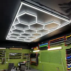 Factory High Lightness LED Inspection Hexagon Panel Ceiling Wall Detailing Studio Poshing Workshop Light