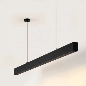 Restaurant Office Hanging LED High Cri 95 Modular Linear Pendant Light Modern Rectangle Downlight