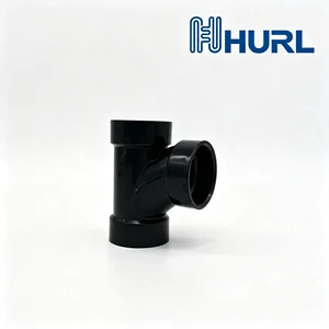 Factory Wholesale 1-1/2 Inch SCH40 ABS Sanitary Tee DWV Hub Solvent Weld US Standard Plumbing Drain Pipe Fitting