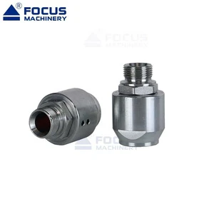 Continuous 360-degree Rotation Rotary Couplings in Hydraulic Pipelines MF Straight-through Hydraulic Live Swivel Joint