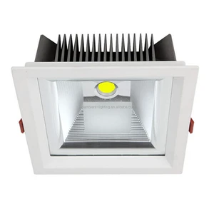 COB/SMD square Shape LED Down Light,15w/20w/30w/40w square Aluminum Die Casting Heat Sink Glass Shade
