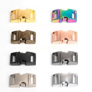 Professional Strong Metal Side Release Buckle For Bags Backpacks & Dog Collar Accessories-Waterproof Durable Gold/Silver Finish