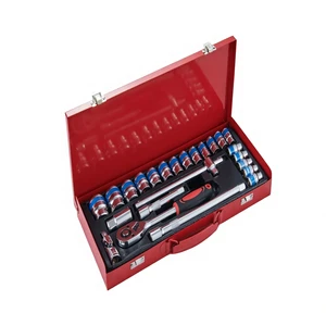 24 Pieces 32 Pieces 37 Pieces Ming Vanadium Steel Chrome Finish DIY Grade OEM Customizable Sleeve Set