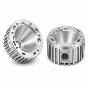 6061 Aluminum Led Lamp Cup Reflector Groove Heat Dissipation Finned Lighting Housing High Precision Custom Parts CNC Machining