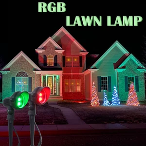 Led Rgb Landscape Lawn Garden Light Outdoor Christmas Landscape Decorations Lamp Steel Courtyard Pathway Lawn Light