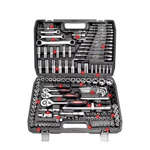 Portable 151pcs Car Repair Tool Box Set Durable Professional Easy-to-Use Ratchet Wrench Hard Case Packaging OEM Customization