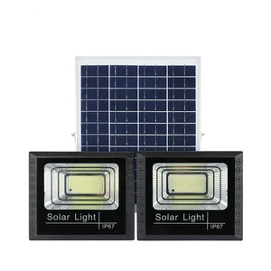 Brightness Waterproof Solar-Powered High Capacity Battery Security Outdoor Solar Flood Lights Remote Control