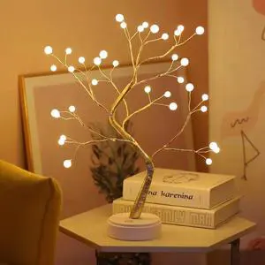 Newsky Power Indoor Decorative Lamp USB Power Romantic Spirit DIY Tree LED Fairy Light for Bedroom Night Lights