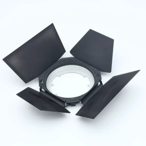 Custom Stamped Metal Studio Light Barn Door Black Coated Photography Light Shaping Accessory
