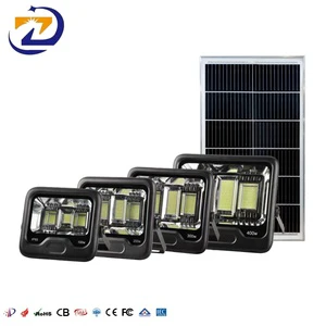 ZY Energy Saving ABS IP65 Waterproof Solar LED Road Floodlight 100W-400W 2-Year Warranty Remote Control