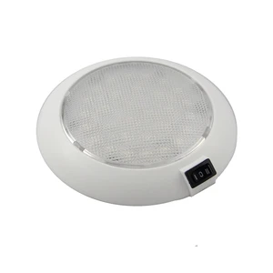5-1/2 Inch Dome Light White Plastic, Low Profile RV Caravan Marine Boat Interior Dome Lamp CE/RoHS/REACH Certificated