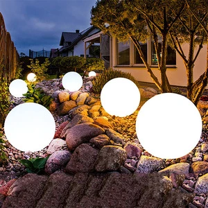 20cm 30cm 40cm 50cm 60cm 80cm 100cm Large Big Size Outdoor Garden Glowing Solar Charging Led Ball Sphere Stone Light Lamp