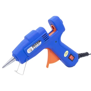 20W Mini Electric Hot Melt Glue Gun Anti-Drip Nozzle Plastic Body Powered for Industrial DIY and Handmade Work