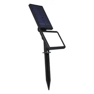luz solar led con fijacin para suelo y pared, eficiente, resistente al agua, ideal para iluminacin exterior y seguridad.