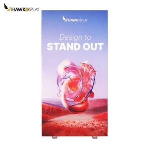HAWK Led Lighting EXPO SEG Light Box Double Side Aluminum Frame Graphic Advertising Light Box Stand with Footbase
