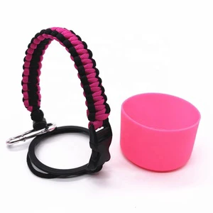 Wholesale 550 Paracord Bottle Handle and Soft Silicone Rubber Sleeve Set