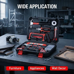 19 Piece Portable Household Hand Tool Kit for Home Maintenance and Professional Repair Tasks
