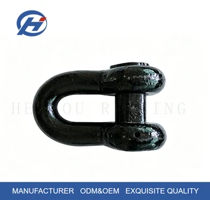 Factory Direct Forged Alloy Steel D-Type Link Shackle Galvanized WLL Marked Heavy Duty Lifting Shackle Metric OEM Custom