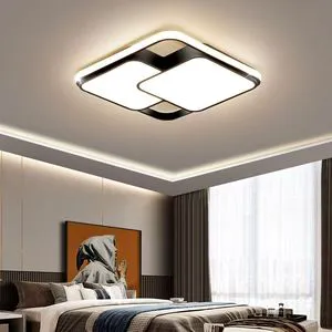 Modern Square LED Ceiling Lights for Living Room Indoor Home Decoration Metal & Acrylic Construction