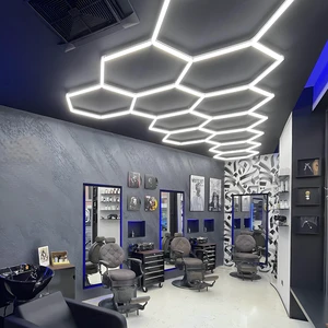 Hexagon Detailing Workshop Clothing Store Lights Led For Car Shop And Garage Honeycomb Lights Led Hexagon Work Garage Light Ceil