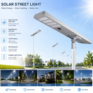Highway Urban Streets Residential Roads Solar LED Street Light, Integrated All In One, IP65 Waterproof, Outdoor Road Lighting