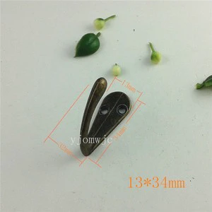 Antique bronze zinc alloy small single clasp for coat hotel coat hook