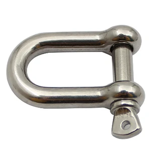Supply High Quality Stainless Steel 304 JIS D Dee Bow Shackles 4mm Rigging Hardware Heavy Duty Polished Surface Treatment Mining