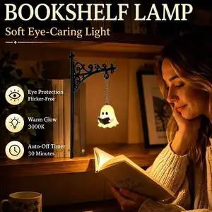 Library Lantern-Decorative Bookshelf Lighting 5 Style Angel Ghost Reading Lamp Bookends Asian Zen Design Use Warm Yellow