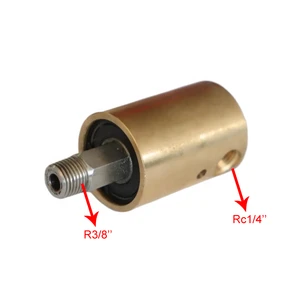 Single Flow High Speed Pneumatic Rotary Joint 360 Degree Rotating Compressed air Rotary Union Copper Housing SS304 Rotor
