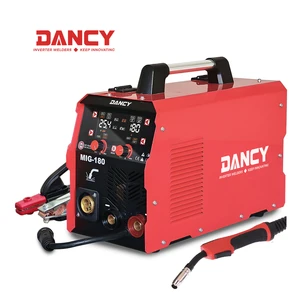 High Quality MIG180 Inverter IGBT Synergy Soldadora MIG CO2 Gas Welding MIG Welder Big LCD MIG/MAG/Stick/Lift TIG 220V