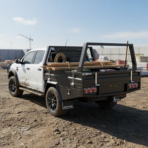 Customized Manufacturer Direct Sales Aluminum Ute Tray 4x4 Toolbox Canopy Waterproof Storage Ute Metal Tray For Sale