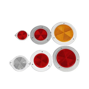 Hot Selling High Quality E-marked Size 60mm 80mm 108mm Dia Round Trailer and Trucks' Reflector with Aluminum&Plastics Base