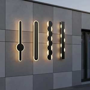 Practical Modern Living Room Bedroom Bedside Aisle Background Wall Lamp Creative Led Linear Decorative Lamps