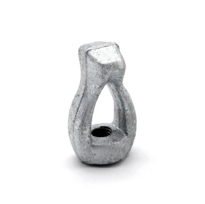 Hot Dip Galvanized Thimble Eye Nut Silver White Forged Steel Oval Thimble Overhead Line Accessories Pole Line Hardware Thimble