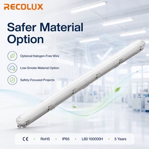 Tool-Free LED Tri Proof Light IP65 Openable Waterproof Fixture for Fast Installation in Parking Garage and Workshop