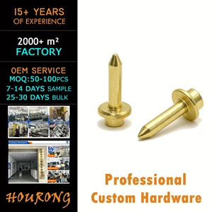 HR Durable Brass Sewing Locating Pins 5mm Head Diameter 0.02-0.1 Grip Range for Shoe Upper Template Machine Needle Bed